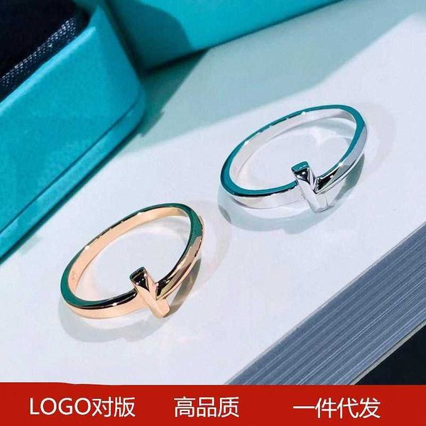 

famous brand 18k rose gold t1 ring s925 silver diamond set women's qixi valentine's day gift