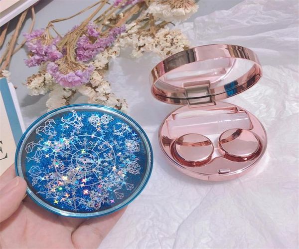 

constellation quicksand contact lens case temperament noble contact lens case travel glasses case as gift glasses box4168179