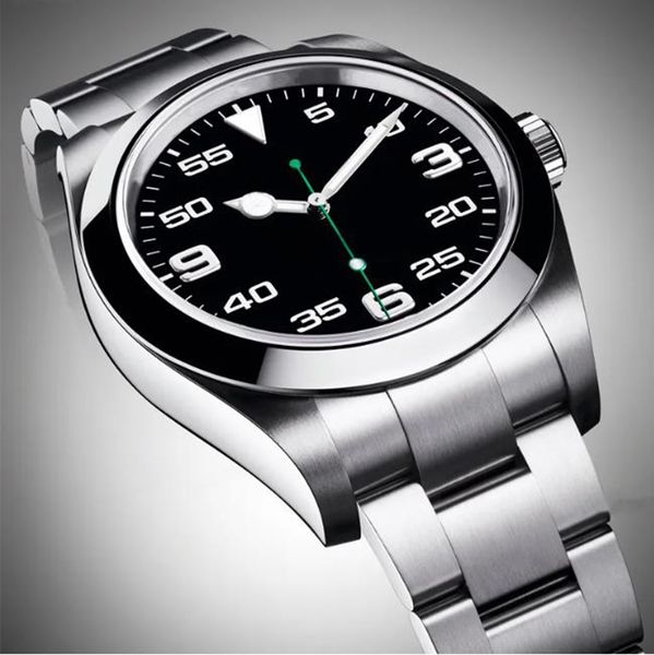 

men watch series 40mm sapphire mirror master air automatic king watches mechanical movement 316l stainless steel watchband luxe de wristwatc, Slivery;brown