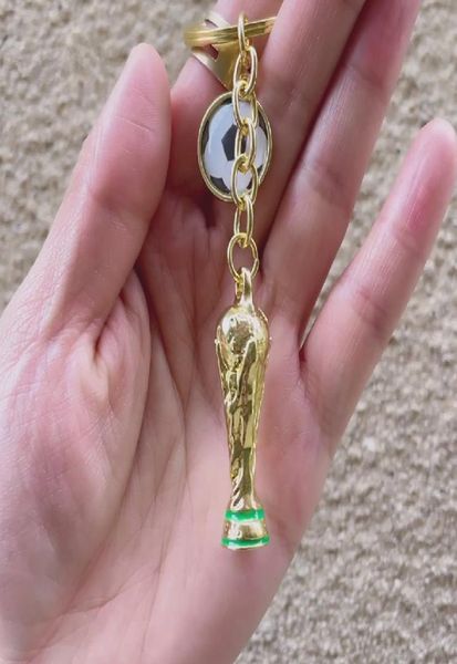 

collectable world cup trophy key chain hanging decoration alloy handicraft pendant football award display sjb2110506