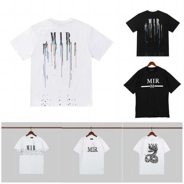

summer men's t-shirts quality designer men amirs t-shirt print short sleeve casual letter loose tee crewneck oversizeqgq4, White;black