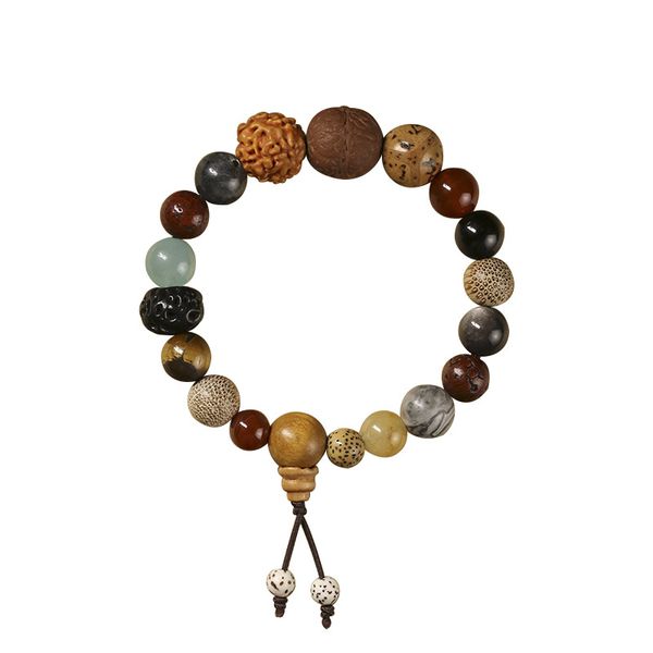 

eighteen seed bodhisattva bracelet male and female buddha beads star moon diamond agate duobao 18 seed bracelet, Black