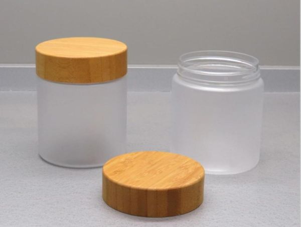 

250g pet jars frosted matte with bamboo lids 250g ml plastic jars1787485