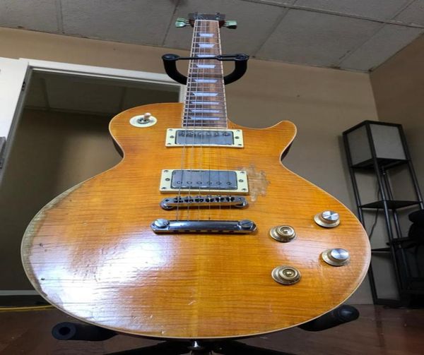 

gary moore tribute aged 1959 unburst butterscotch relic electric guitar flame maple one piece neck no scaf abr1 bridge t3883144