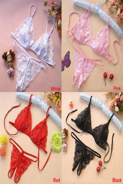 

women strap lace corset vest braopen crotch gstring perspective erotic lingerie set temptation sleepwear2602309, Red;black