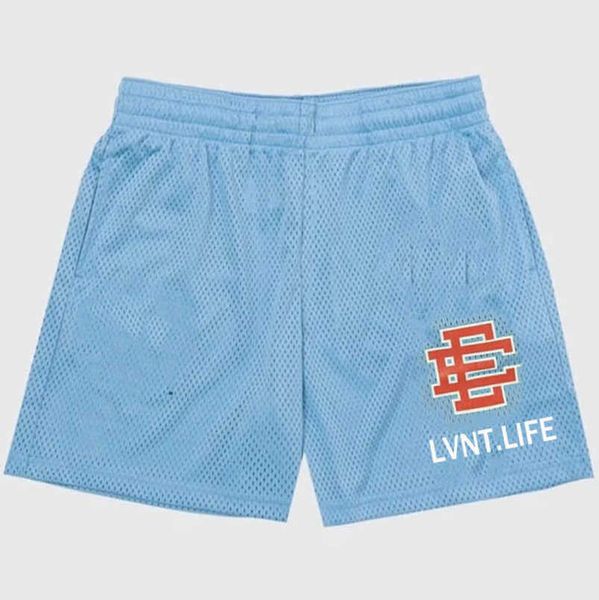 

men's fashion luxury ee shorts basic eric emanuel new york city skyline brand men women jog casual loose fitness sports beach pants mes, White;black