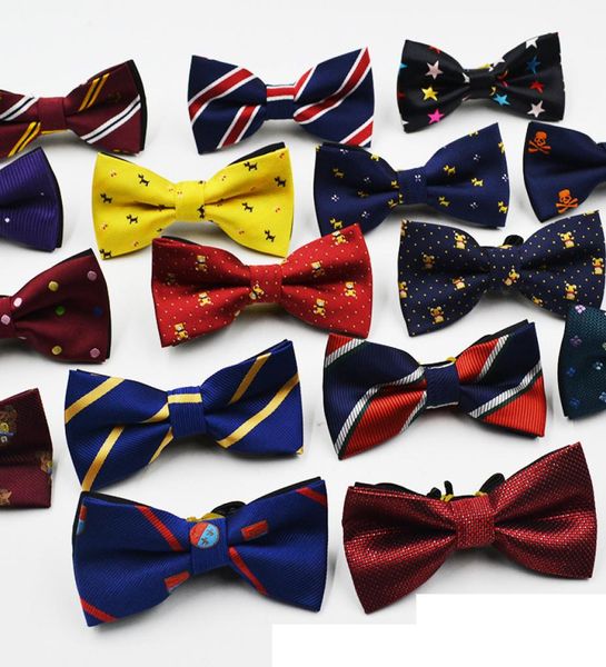 

boys grils baby children bow tie fashion cartoon solid color ties baby girl boy ties whole1086749, Red;brown