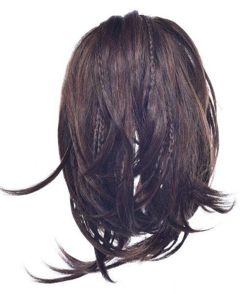 

040 synthetic ponytail long straight hair 16quot22quot clip ponytail hair extension blonde brown ombre hair tail with drawstr9461267, Black