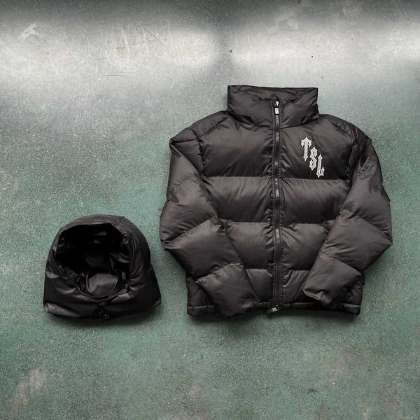 

23ss new trapstar down cotton coat men's archer embroidery puffer hooded jacket london, Black