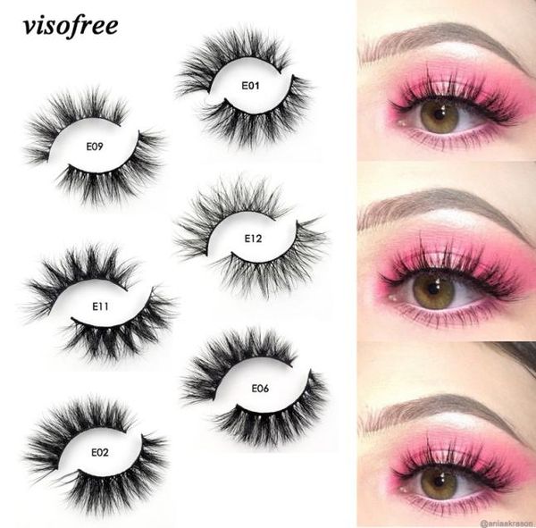 

viso mink lashes 3d mink eyelashes 100 cruelty lashes handmade reusable natural eyelashes popular false lashes makeup8322316