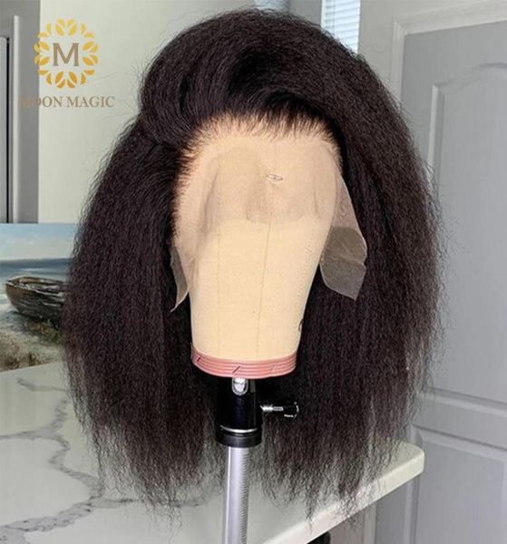 

kinky straight wig bob lace front wigs short bob wig full lace front human hair wigs preplucked lace wig 150 density5372618, Black;brown