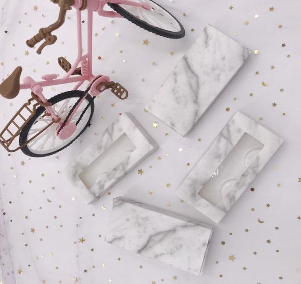 

empty eyelash box fit different eyelashes 3d 5d lashes marble box with tray customer package box6579952