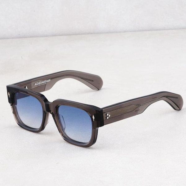 

sunglasses luxury vintage fashion jacques jmm enzo retro square design solid thick acetate tac lens women man quality, White;black