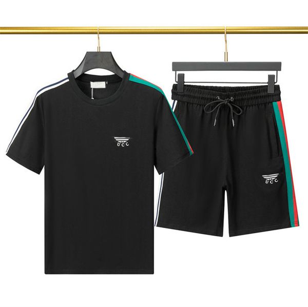 

luxury new designer mens tracksuits sets jogger sweatshirts sports sporting suit men women short sleeve sweat pullover designs sportswear sh, Gray
