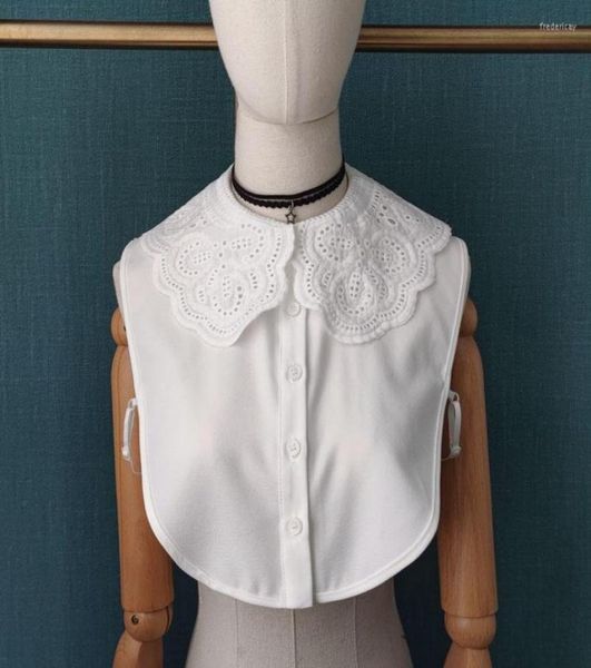 

bow ties female lapel shirt fake collar shoulder doll ladies detachable women dress false neck nep kraagie fred227423714, Black;gray