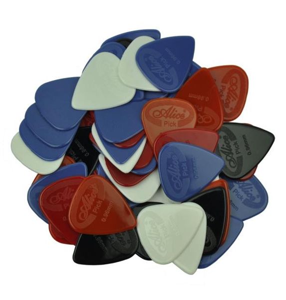 

100pcs heavy 096mm antiskid glossy nylon guitar picks plectrums for electric guitar q9072887