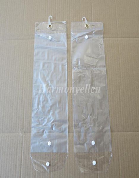 

30pcslot 20inch24inch plastic pvc bags for packing hair extension transparent packaging bags with button3029563