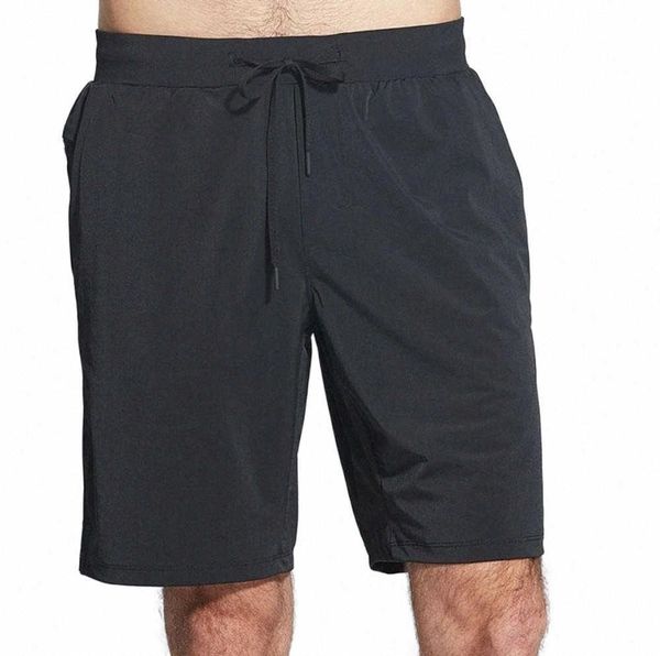 

lulu men shorts quick drying yoga sports fitness short pants have cinchable drawcord summer training sweatpants with back drop-in pockets hi, White;black