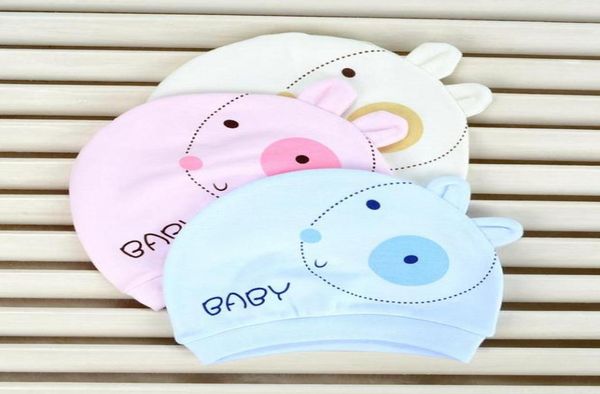 

new infant baby hats kids cartoon animal cotton newborn hats boys girls caps hats yellow pink blue 114718627048