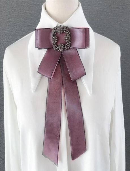 

bow ties british men wedding business club party shirt bowtie cravat women ribbon pins necktie alloy bling rhinestone flower tiebo3078032, Black;gray