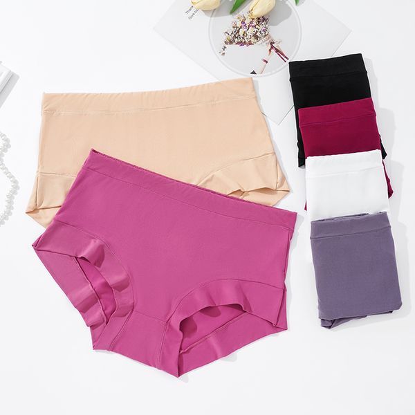 

xl-xxxl plus size trendy women panties comfort briefs exquisite solid ladies lingerie breathable comfortable underwear k010, Black;pink