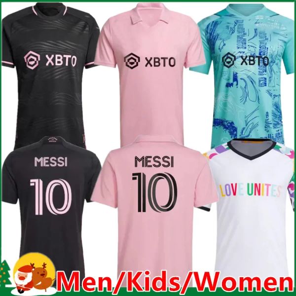 

fans player version messis 2023 2024 miami cf soccer jerseys matuidi higuain jean fray campana yedlin 23 24 men women / kids kit football sh, Black;yellow