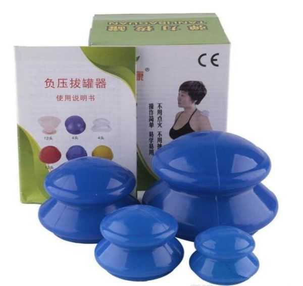 

4pcsset healthy small body hijama anticellulite vacuum silicone massage cup cupping chinese health treatment massager7609695