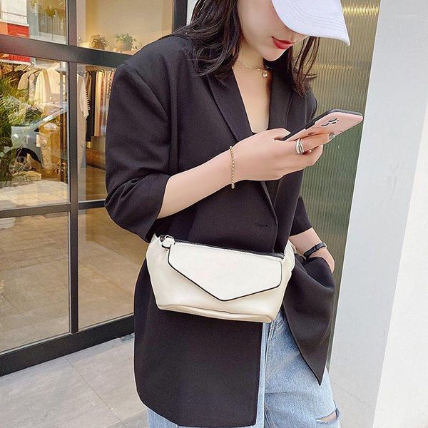 

waist bags casual for women leather shoulder bag travel small chest belt purses female bolsos solid color crossbody