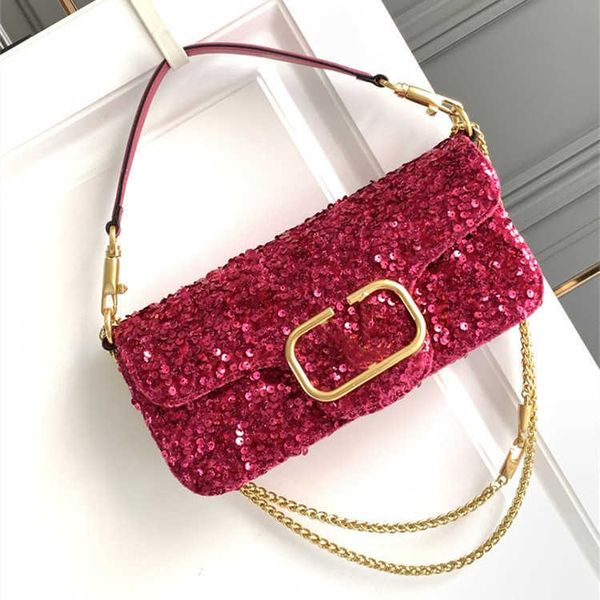 

valentiino bag purse one lady bags designer light luxury embroidery chain brass magnetic snap flap shoulder crossbody handbag for women yjof