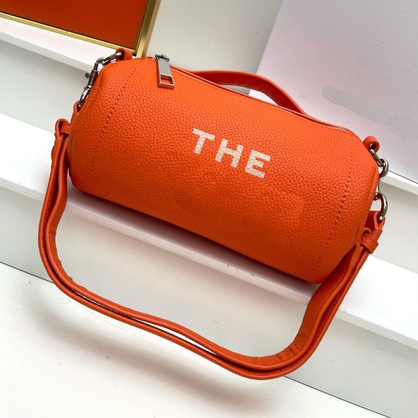 

plain crossbody bags women designer round drum waist bag real leather cylindrical portable travel bag adjustable shoulder strap zipper closu