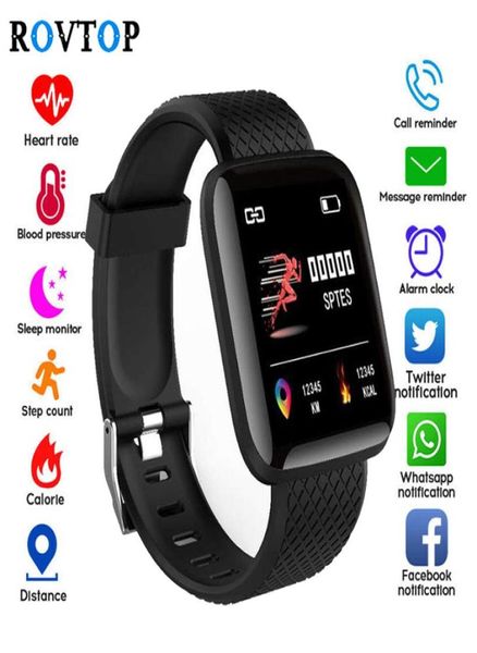 

116 plus smart watch wristband sports fitness blood pressure heart rate call message reminder pedometer d13 smart watch bracelet h6603343, Slivery;black