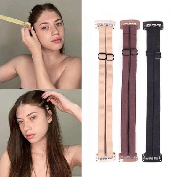 

double belt hair pins instant face lift band invisible hairpin to remove eye fishtail line facial lift patch reusable lifting tape5987575, Black;brown