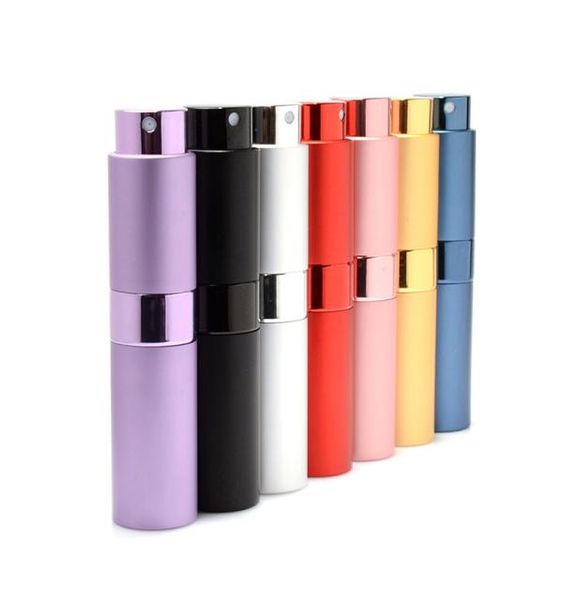 

new 10ml travel perfume bottle atomizer parfum bottles for spray scent pump case portable mini cosmetic containers 7 colors1243016