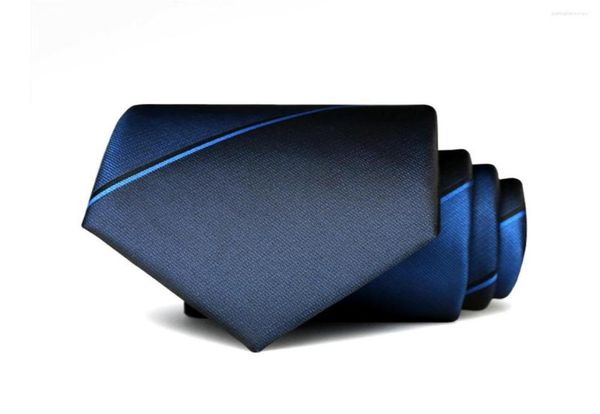 

bow ties blue striped 7cm business neck tie for men fashion formal gentleman 275quot necktie gift box7789819, Black;gray