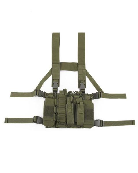 

outdoor tactical multicam black vest chest rig carrier vest mag pouches ak ar m4 hunting suspender shoulder molle magazine vest5994326, Black;green