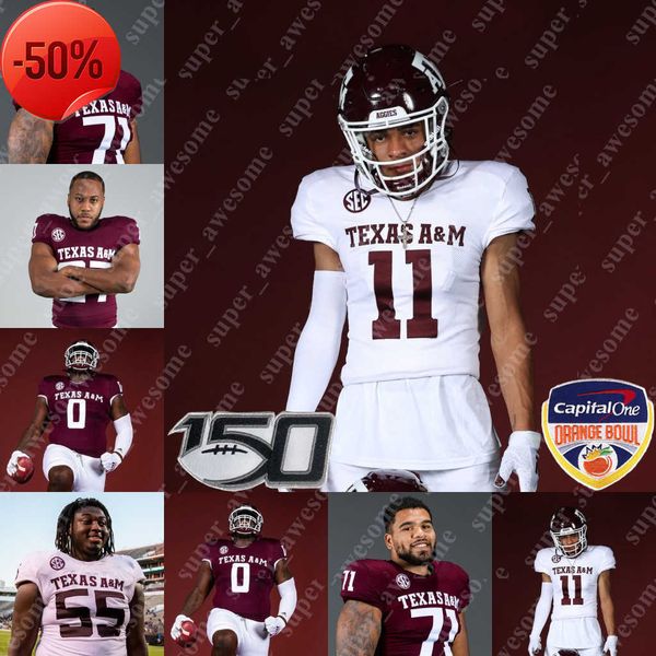 

football jerseys texas a m aggies football jersey ainias smith isaiah spiller devon achane chase lane haynes king demarvin leal jaylon jones, Black;red