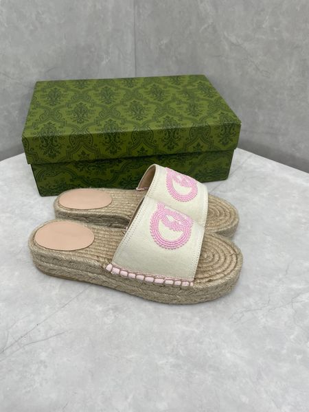 

designer slippers colorful women's straw woven fashion sandals casual sandals travel multi-color optional, Black