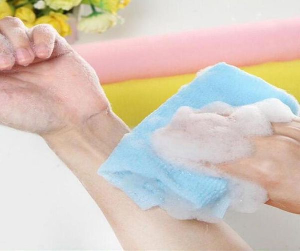 

nylon mesh bath shower body washing scrubbers exfoliate puff scrubbing towel cloth body face wash cleaning tool1874778