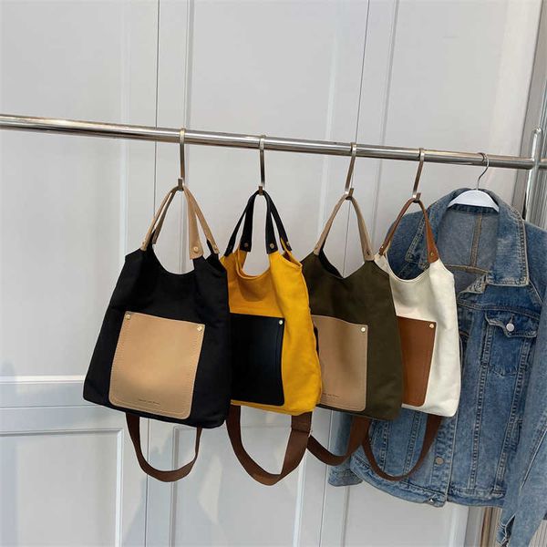 

sen style literary and artistic canvas bag for women new single shoulder portable bag inse style casual version crossbody bag