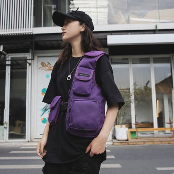 

waist bags vest hip hop chest rig bag streetwear functional tactical harness fashion wear resistant pack 230629