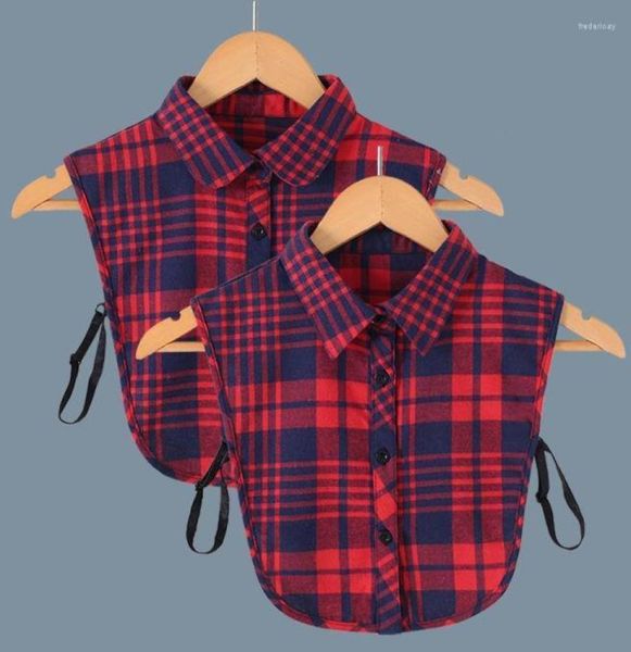 

bow ties men039s plaid lapel fake collar for sweater blouse shirt detachable women half collars neckwear accessories fred24647752, Black;gray