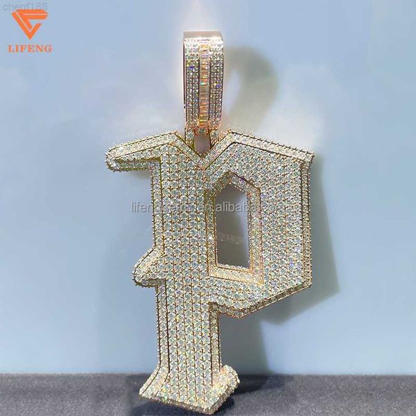 

pass diamond tester handmade vvs moissanite necklace iced out jewelry new fashion design pendant necklaces set, Silver