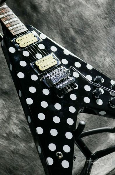 

no brand custom order randy rhoads polka dot flying v gg5rx electric guitar1262305