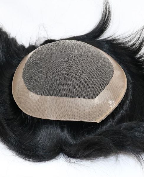 

eversilky human hair toupee for men lace npu hair wigs for men 100 indian human hair replacement wigs9284577, Black