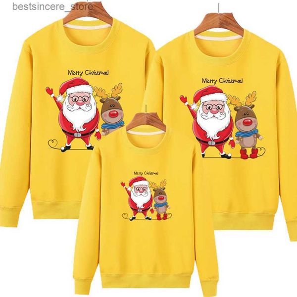 

christmas red hoodies children parent warm indoor outdoor long sleeve sweater cartoon costume family member matching outfits l230522, Blue