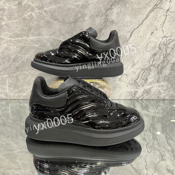 

designer brand shoes for men's women fashion calf leather platform runner trainers sneakers lightweight xsd221139, Black