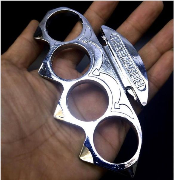 

practical broken window lifesaving hammer ninja iron fourfinger tiger selfdefense fist clasp ring weapon hand support ring066592025