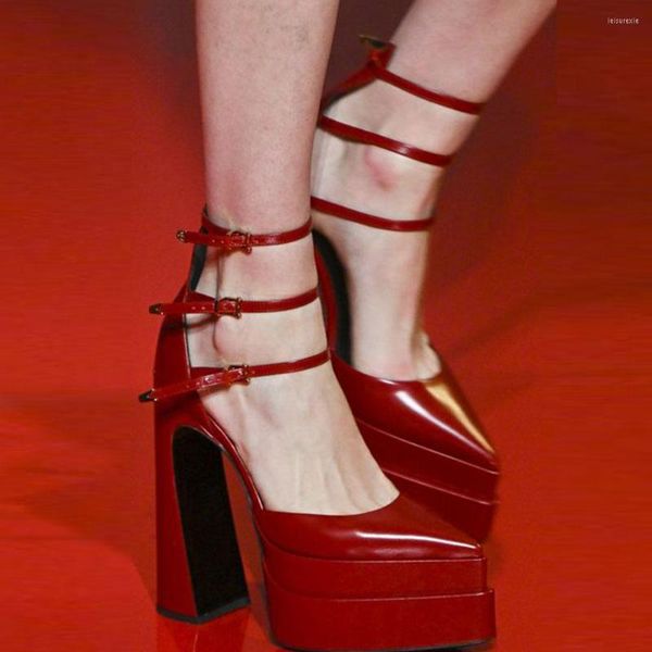 

sandals karin dropship 2023 spring summer pointed toe platform women shoes fashion show pumps woman wedding big size 43, Black