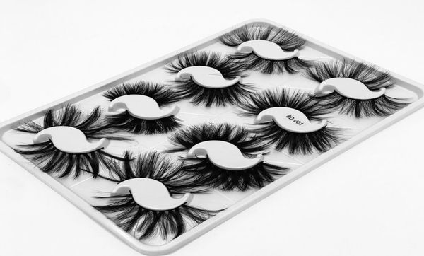 

ups 8 in 1 human hair natural individual 8 pair 100 silk false lashes book 8d full private label strip eyelashes7375130