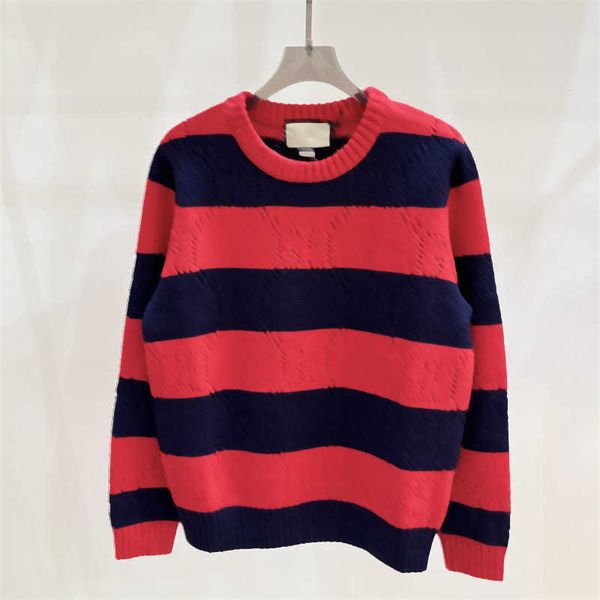 

autumn new striped sweater women knitted long-sleeved sweaters comfortable and breathable round collar collision color designer slim fit wom, White;black